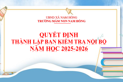 QUYẾT ĐỊNH THÀNH LẬP BAN KIỂM TRA NỘI BỘ NĂM HỌC 2025-2026
