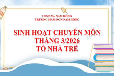 SINH HOẠT CHUYÊN MÔN TỔ NHÀ TRẺ THEO HƯỚNG NGHIÊN CỨU BÀI HỌC THÁNG 3/2026