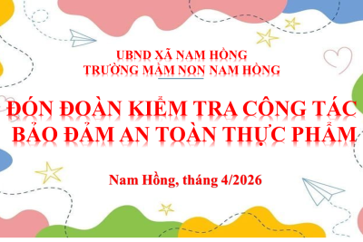 TRƯỜNG MẦM NON NAM HỒNG ĐÓN ĐOÀN KIỂM TRA CÔNG TÁC BẢO ĐẢM AN TOÀN THỰC PHẨM