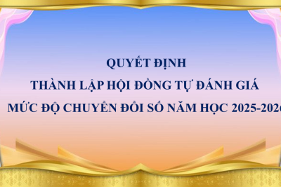QUYẾT ĐỊNH Về việc thành lập Hội đồng tự đánh giá mức độ chuyển đổi số Năm học 2025 – 2026