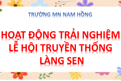 HOẠT ĐỘNG TRẢI NGHIỆM – LỄ HỘI CHÙA SEN