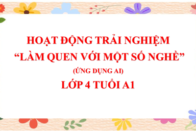 4A1- HĐTN “LÀM QUEN VỚI MỘT SỐ NGHỀ” (ỨNG DỤNG AI)