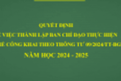 Quyết định thành lập Ban chỉ đạo thực hiện Quy chế công khai theo Thông tư 09/2024/TT-BGDĐT