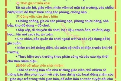 CÔNG TÁC TUYÊN TRUYỀN PHÒNG CHỐNG BÃO CHIỀU NGÀY 24/9/2025