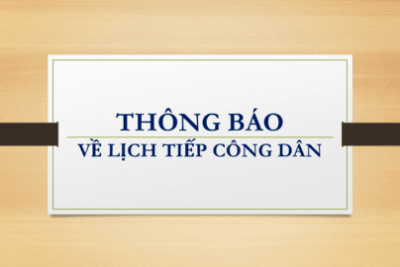 THÔNG BÁO LỊCH TIẾP CÔNG DÂN CỦA TRƯỜNG MẦM NON NAM HỒNG