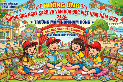 HƯỞNG ỨNG NGÀY SÁCH VÀ VĂN HOÁ ĐỌC VIỆT NAM NĂM 2026 TẠI TRƯỜNG MẦM NON NAM HỒNG