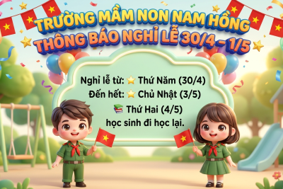 THÔNG BÁO LỊCH NGHỈ NGÀY CHIẾN THẮNG 30/4 VÀ NGÀY QUỐC TẾ LAO ĐỘNG 01/5