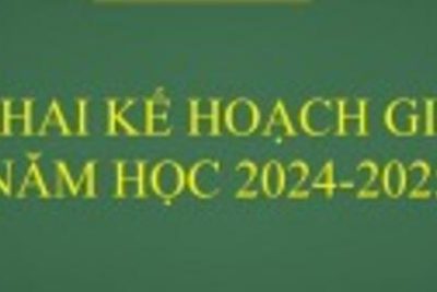 Công khai Kế hoạch giáo dục năm học 2024-2025 (theo TT09)